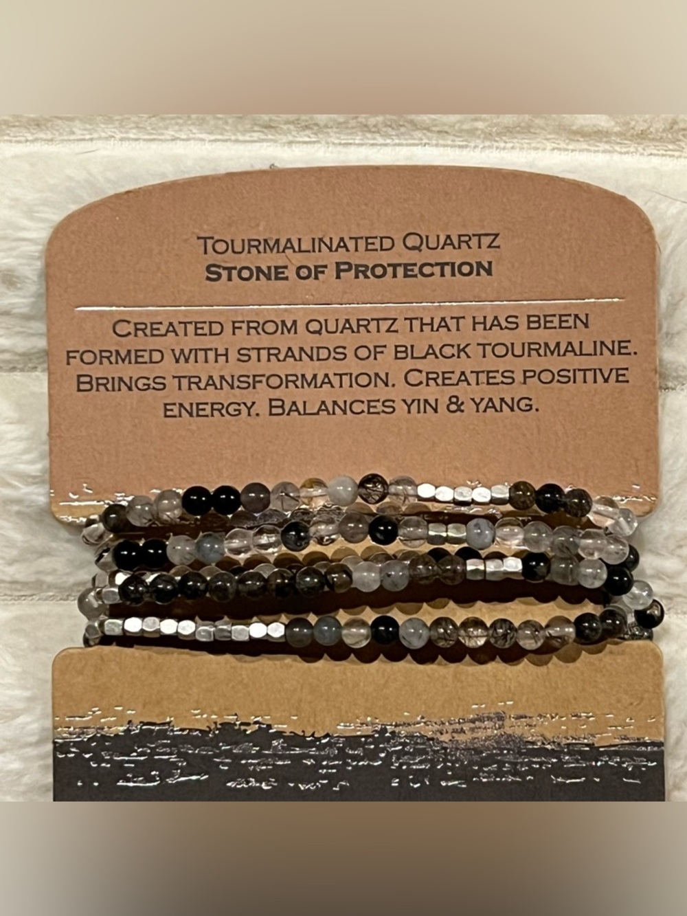 Tourmalinated quartz bracelet or necklace NEW